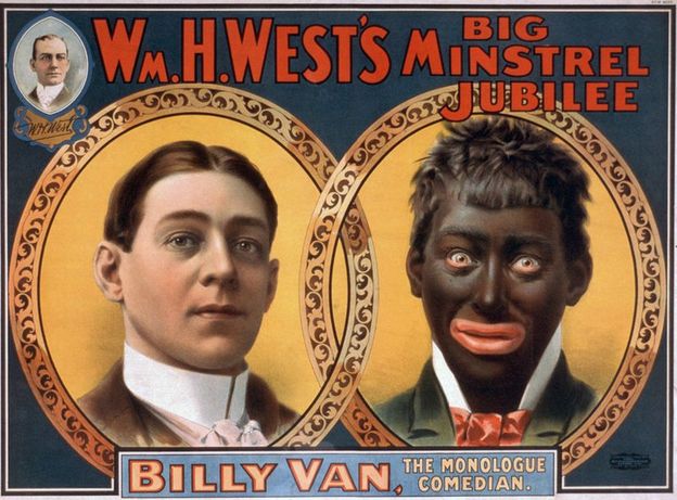 El actor canadiense Billy Van haciendo uso del Blackface